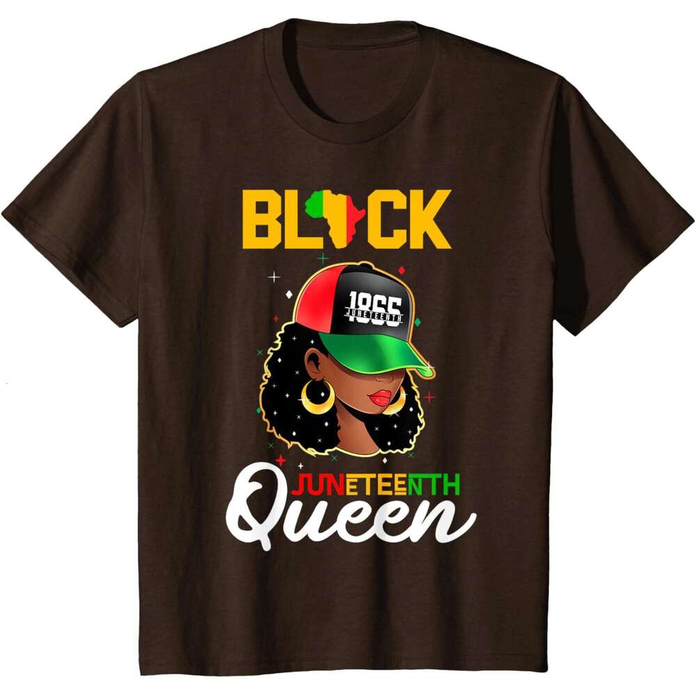 T shirt for Mens 1865 Juneteenth Black Queen T-Shirt Shirts Tshirt Graphic Tee Casual Tops Clothes Short sleeve Free shipping
