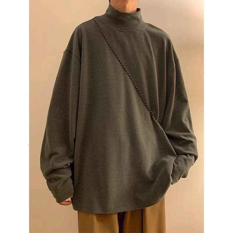 Winter mens long sleeved Tshirt thermosetting underwear solid color thin wool clothing 240816