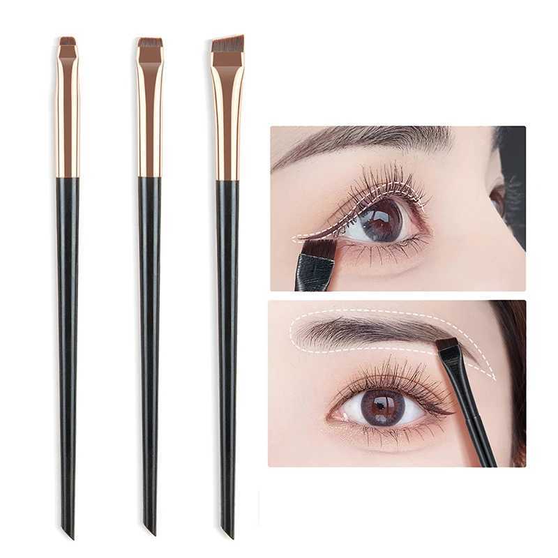 3Pcs Blade Eyeliner Brush Eyebrow Portable Flat Fine Brow Contour Makeup Brushes Cosmetic Beauty Tool Y240807