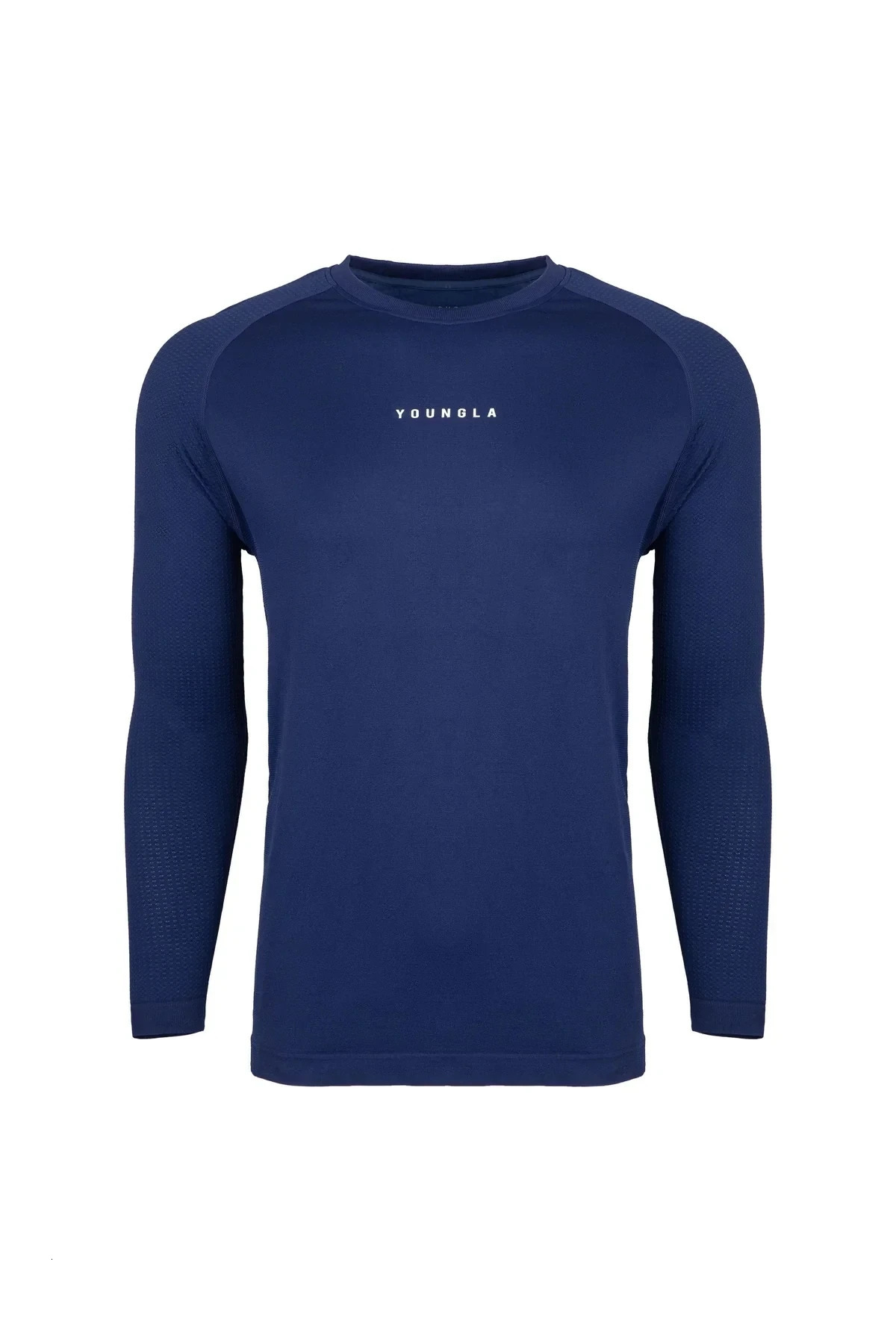 American style YA Mens Long Sleeved TShirt Jogger Gym Sports Fitness Running Training Bottoming Shirt Round Neck 240807