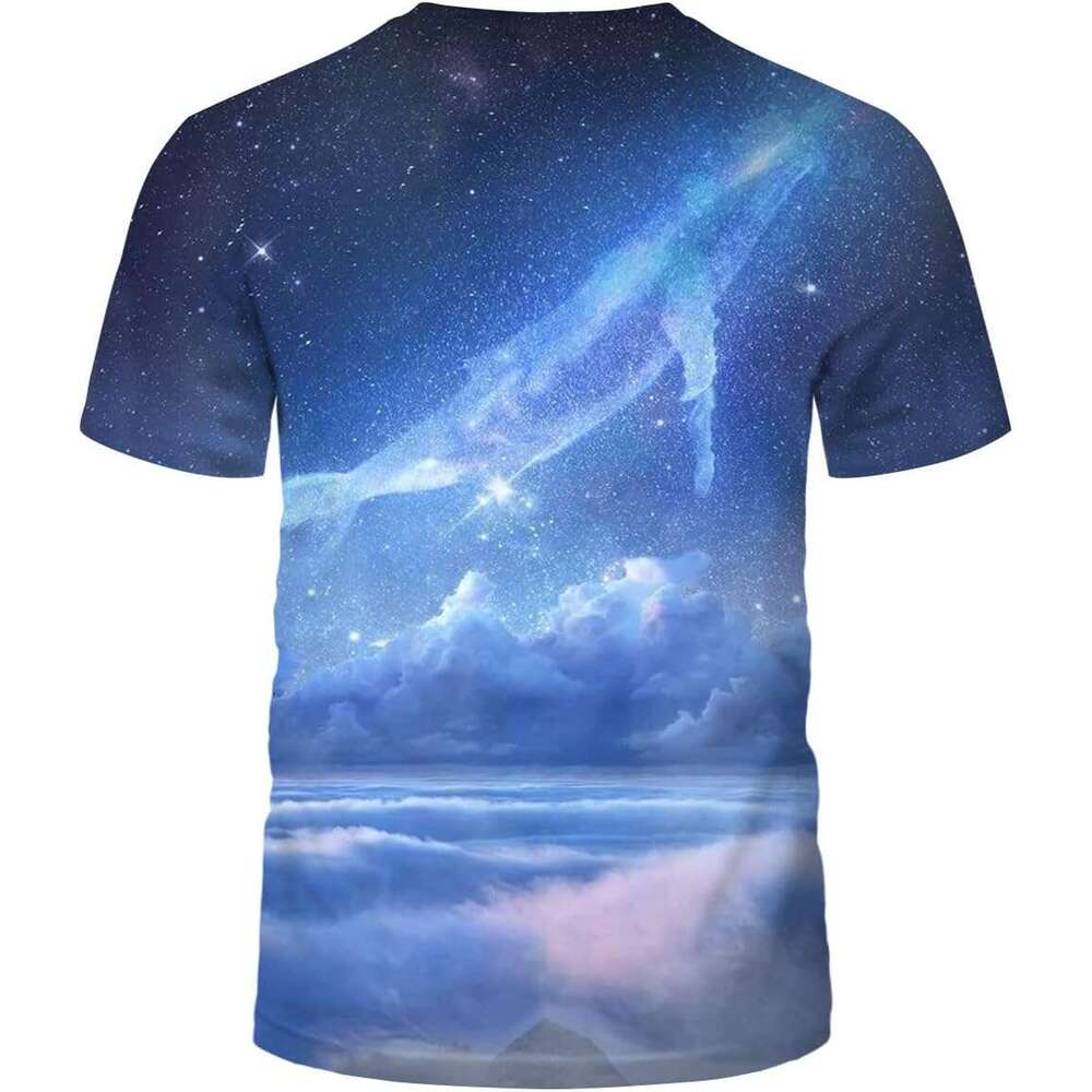 Mens T shirt Trippy Shirt 3D Printing Novelty Graphic Psychedelic Starry Sky Kun T-Shirt shirts tshirt graphic tee Casual tops summer clothes Short Fr