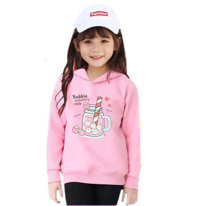 Kawaii Peach Juice Summer Drink Print Hoodies Girls Hooded Sweatshirt Soft Top Student Thin Basic Coat 240807