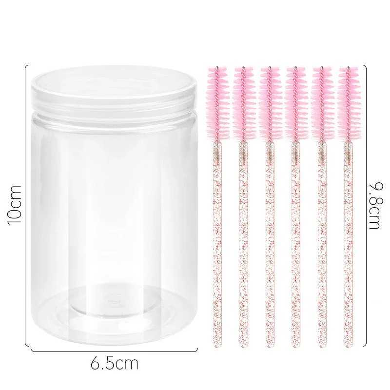 50Pcs/Bottle Disposable Eyelash Extension Mascara Wand Micro Lash Eyebrows Brushes Spoolie With Flask Case Wholesale Makeup Tool Y240807