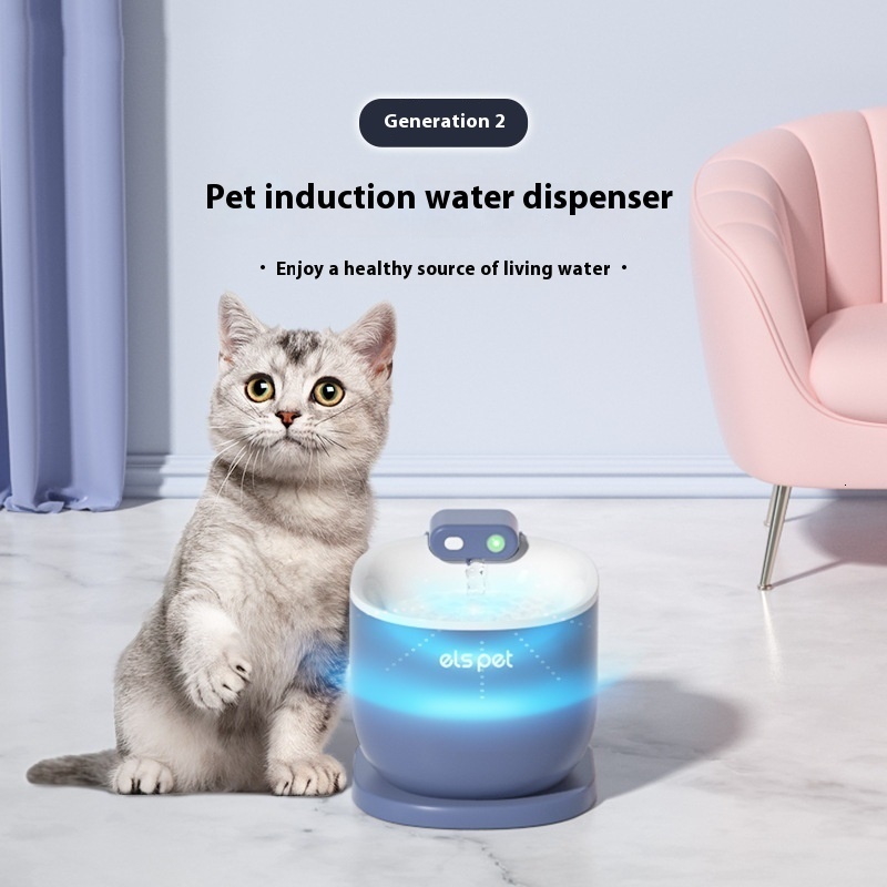 Smart Dual-Pet Recirculative Aqua Supply Device  Spacious Self-Watering System for Felines and Canines