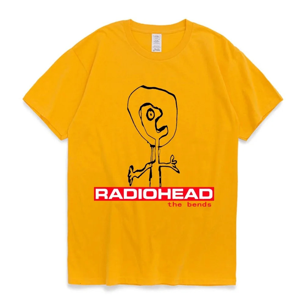 Radiohead The Bends Graphic Tshirt 90s Retro Punk Hip Hop Short Sleeve Large Street Mens 240808