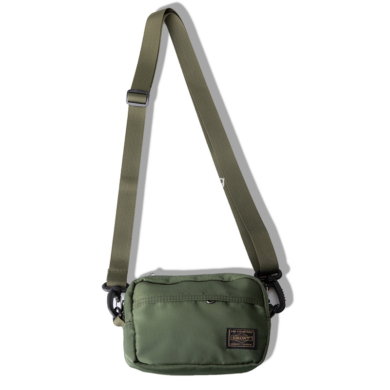 Japanese vintage men's and women's small body bag Military crossbody bag Mini phone bag Shoulder bag Oxford Cloth Hip Hop coin purse