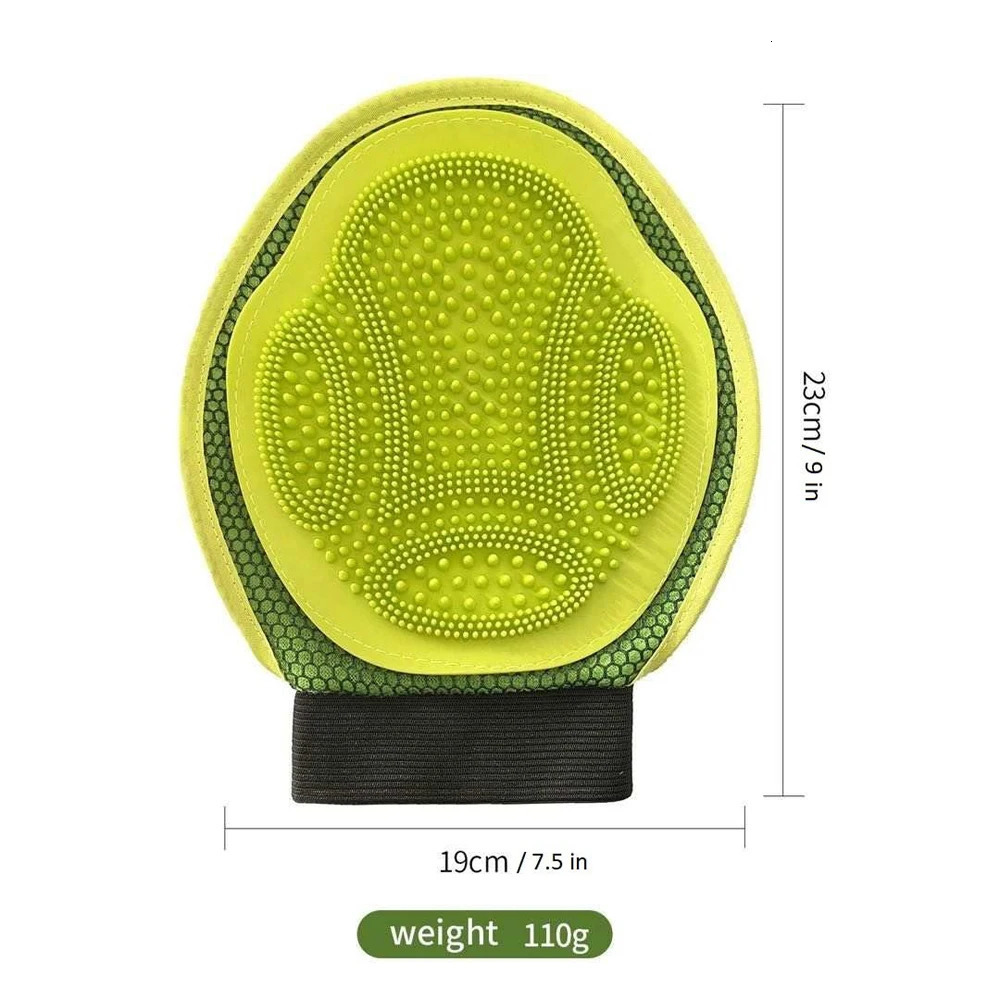 2026 New Cat Pet Rubber Grooming Dog Bath Massage Brush Cleaning Dogs Cats Horses Pets Hair Remover Mitt Gloves 240807 Free Shipping