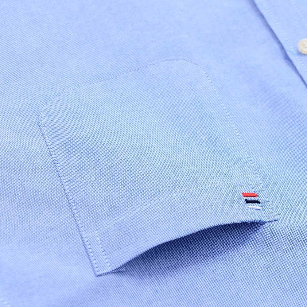 Mens 100% Cotton Plaid Checkered Long Sleeve Oxford Shirt Front Patch Chest Pocket Button-down Striped Versatile Casual ShirtsM240807