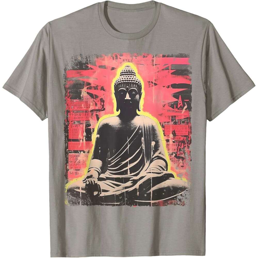 2025S Fashion Designer T Shirt For Mens Buddhist Monk Yin Yang Zen Meditation Buddha T Shirt Shirts Tshirt Graphic Tee Casual Tops Clothes Short Sleev