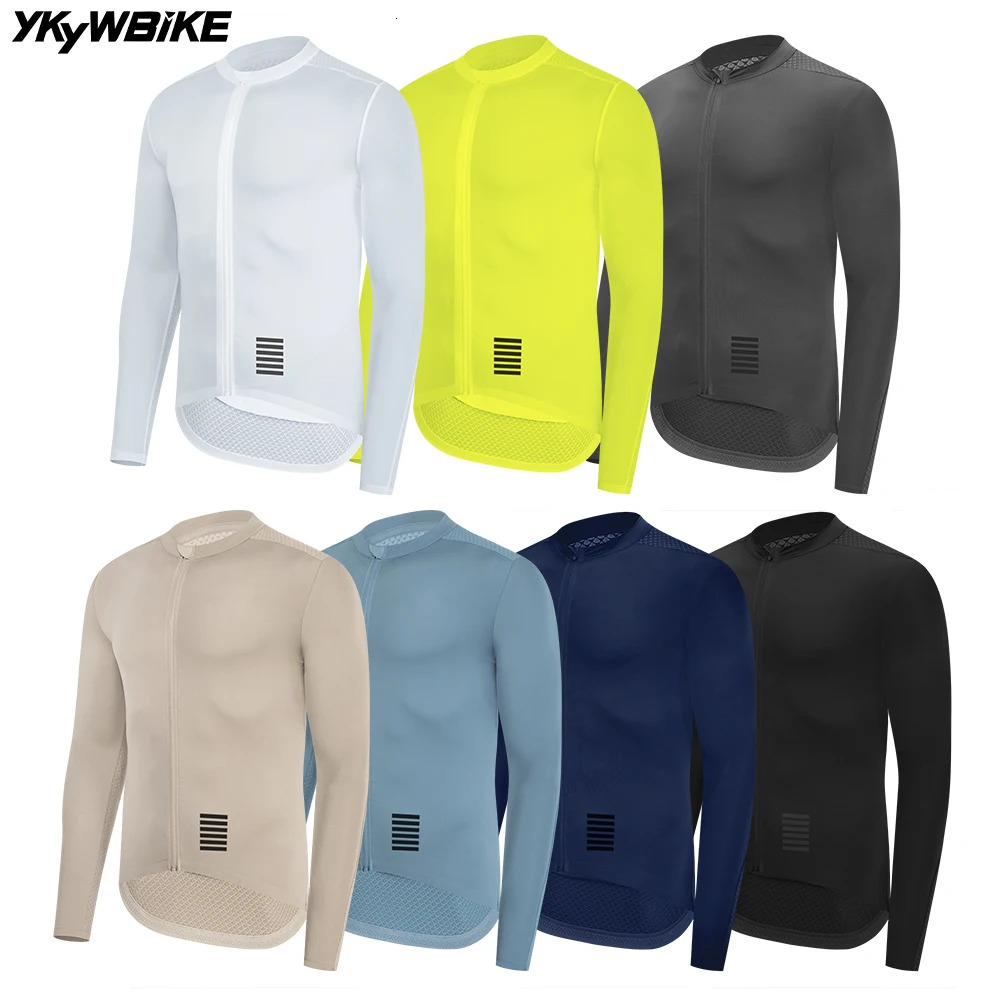 YKYWBIKE Cycling Jersey Long Sleeve Men Pro Road Bike Long Shirt Summer Bicycle Jersey Breathable Cycling Maillot 240729