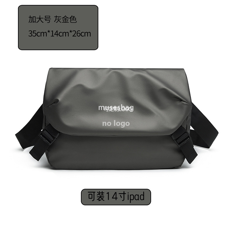 New high quality men's crossbody bag PU waterproof leisure small custom fashion shoulder bag OEM processing