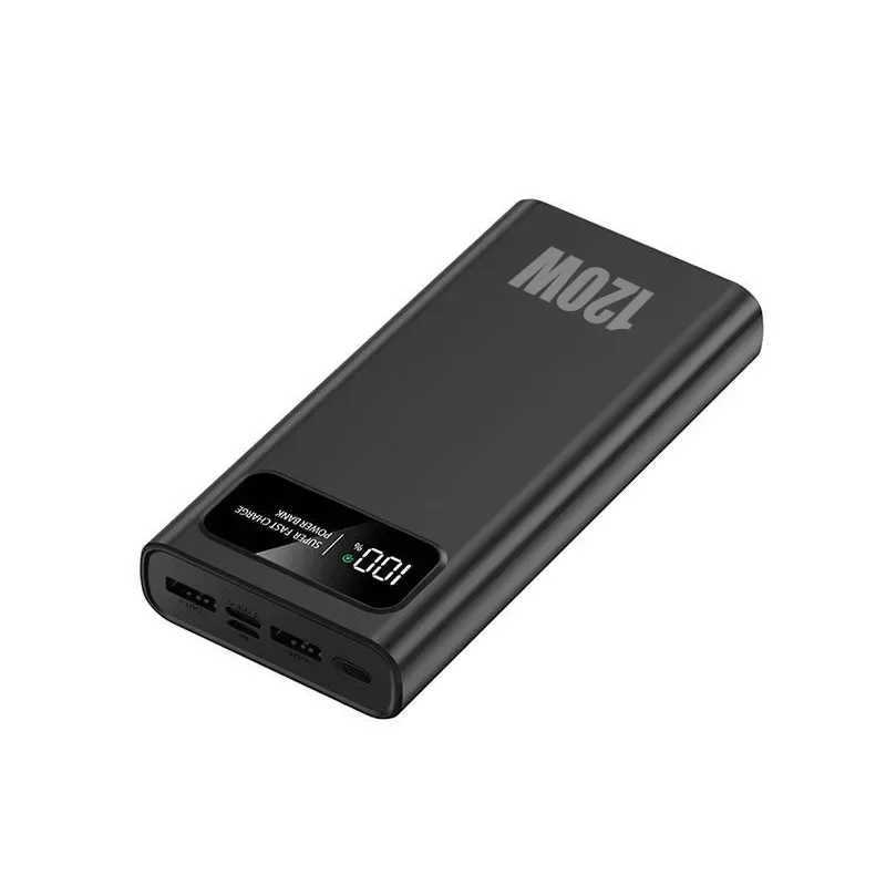 200000mAh Power Bank 120W Super Fast Charging High Capacity Portable Digital Display External Battery For iPhone Samsung xmCL240808