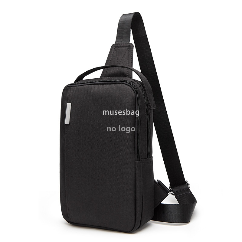 Cross-border men's chest bag canvas small backpack boys casual single shoulder crossbody bag multi-functional outdoor men's bag