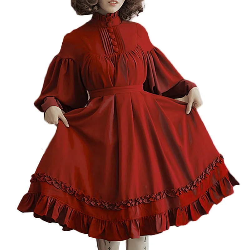Victorian Medieval Retro Gothic Cosplay Costume Japanese Lolita Girl Long sleeve Princess Dress Halloween Carnival Party Clothes 240808