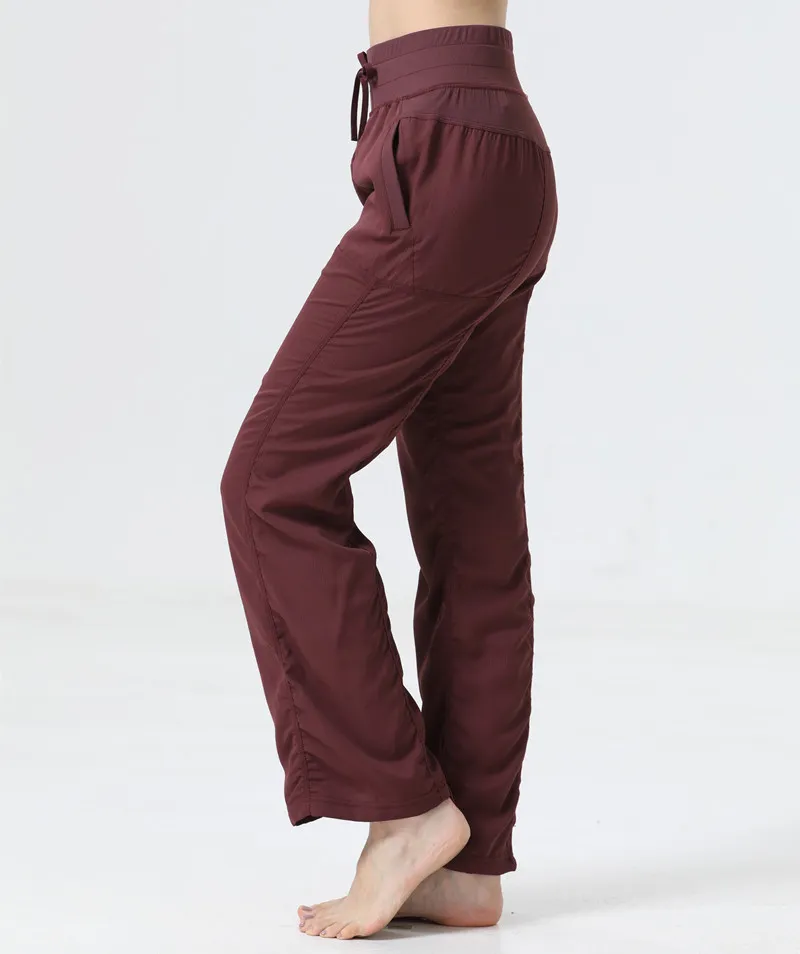 Womens Dance Studio Pant Loose Workout Mid Waist Sports For Women Casual Gym Yoga Long Wide Leg Pants Trousers RG Z260314