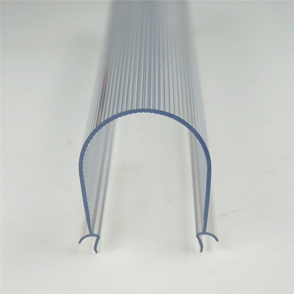 U-shaped lampshade, LED lampshade, transparent striped lampshade, waterproof and UV resistant PVC extruded groove