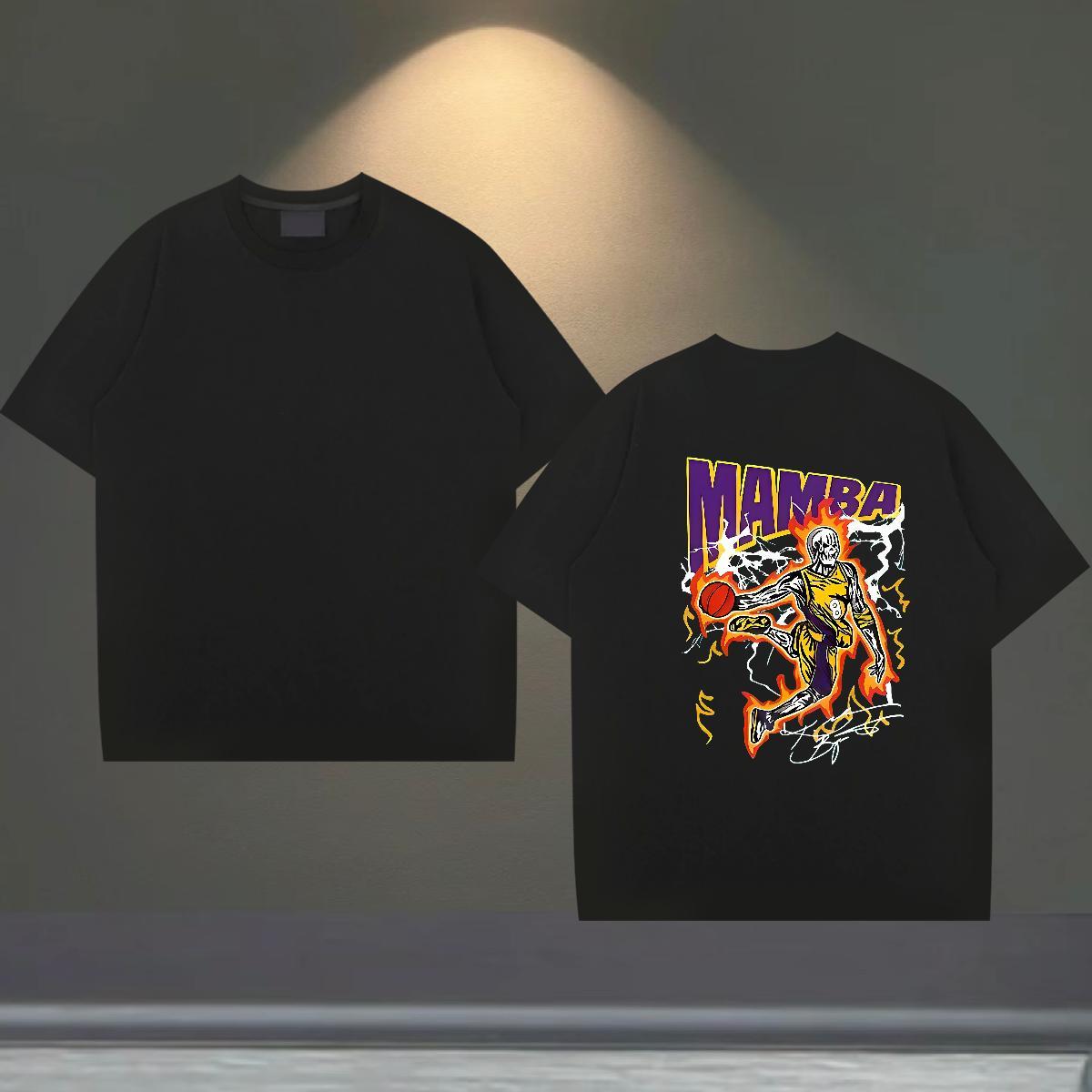 DIY T-Shirts for Men basketball Tops 230g 100% Cotton Spring Summer Designer Custom Anime Short Sleeve O-Neck Men Clothes T-Shirt
