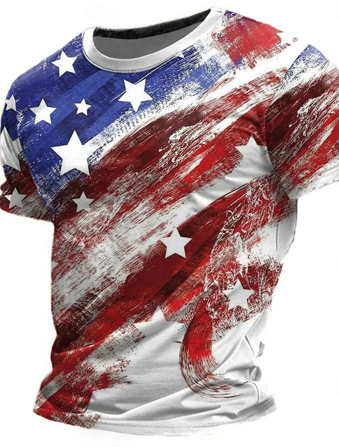 American Flag Street style mens 3D printed T-shirt Tee Street American Independence Day T-shirt Crew collar short sleeved summer240807