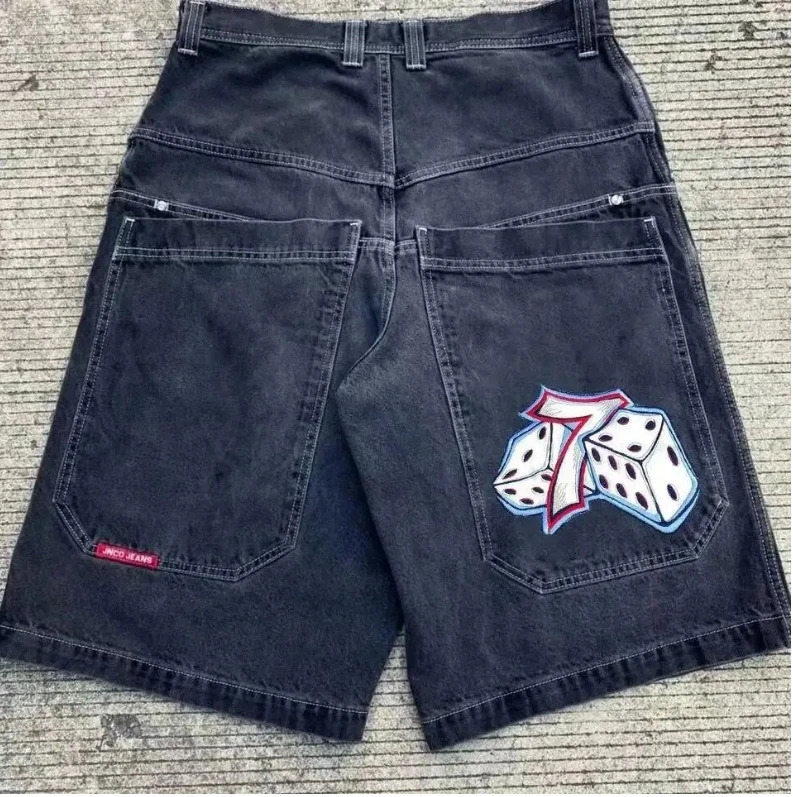 Short Hommes Baggy 2024 Jinco JORTS Clothes Men Jort Y2k Jeans JNCO Gym Cargo Casual Denim Shorts JNCOS Pants 2000s 240814