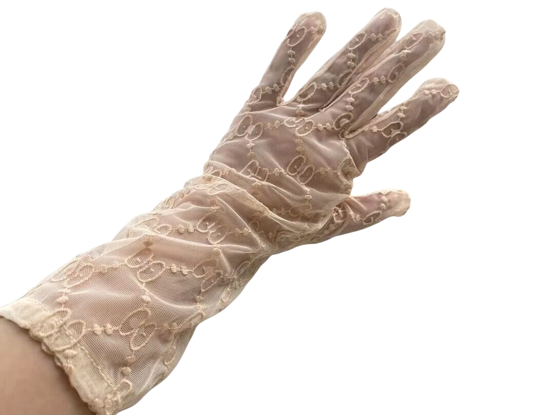 Brand Lace gloves Luxury women's evening dress decorative gloves long style