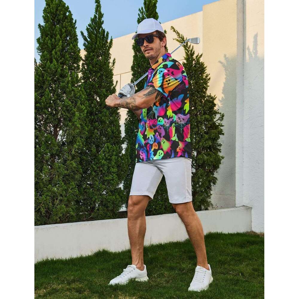 Fashion Mens Polo shirt for Funny Duck Quick Dry Golf Shirts Short Summer Casual Men Tops Tennis Shirt Polos shirts tshirt tops summer clothes