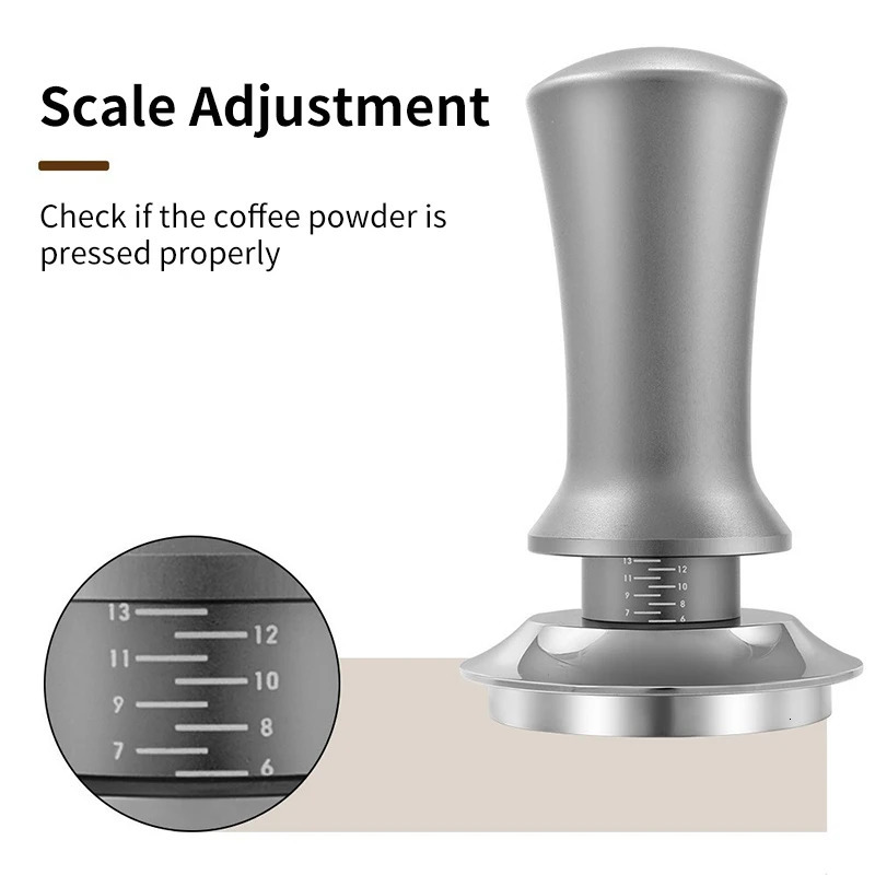Coffee Tamper Constant Pressure Calibrated 51MM 53MM 58MM Spring Loaded 30lb Stainless Steel Barista Tools Espresso Accessories 240808