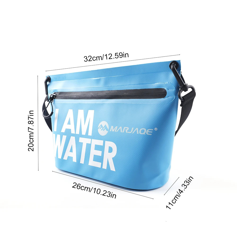 Waterproof swimming bag with zipper PVC diving shoulder highcapacity portable multifunctional outdoor sports storage 240808