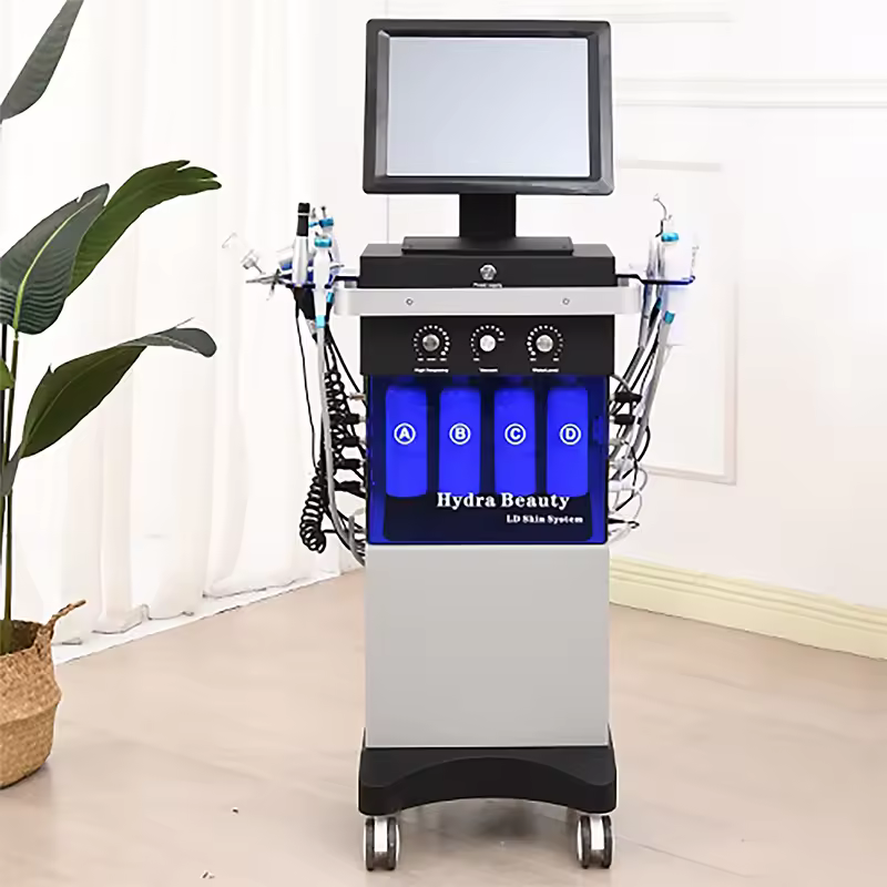 14 in 1 Women Aesthetic Beauty Equipment Bubble Oxygenation Ultrasonic Scrubber Hydrodermabrasion Hydro Microdermabrasion Facial Machine