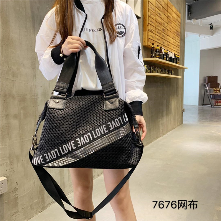 Short trip bag female hand bill shoulder bag duffel bag Korean version large capacity Oxford cloth bag lightweight travel fitness bag