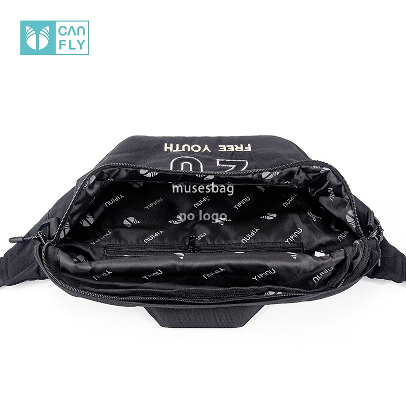 High quality men's trendy nylon crossbody bag Waterproof multi-functional chest bag men's crossbody bag Soft backpack