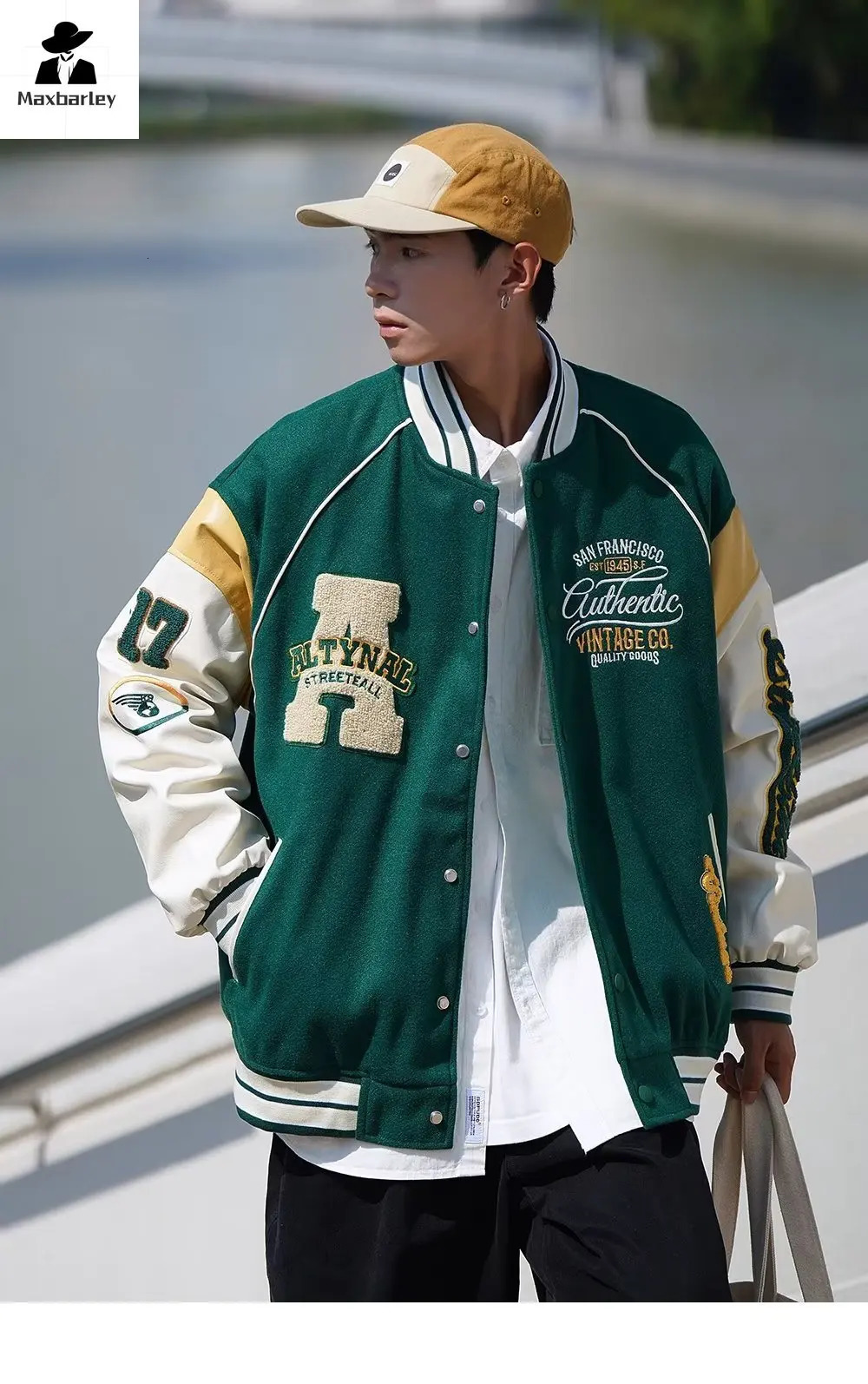 Product jacket womens hiphop embroidered motorcycle loose baseball casual highquality street racing school uniform 240812