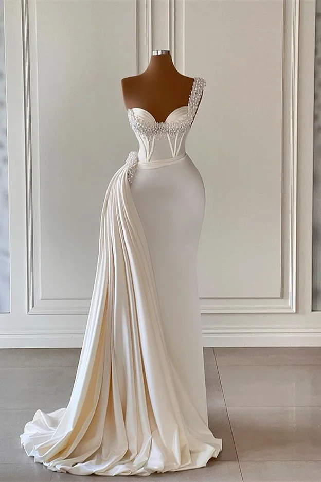 Classy Plus Size Beaded Wedding Dresses Square Neck Bridal Gowns Lace Long Sleeves A Line Sweep Train Satin Vestido De Novia 01