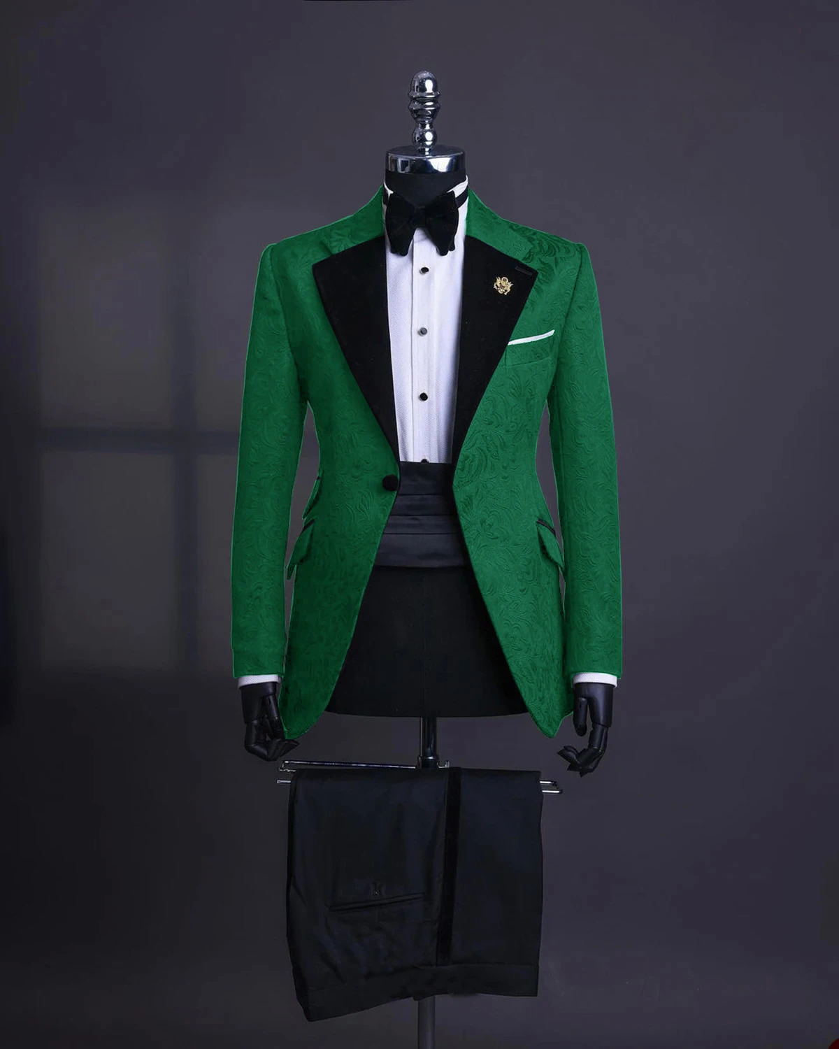 Burgundy Floral Jacquard Prom Party Men Suit For Wedding 2 Piece Slim Fit Groom Tuxedo Male Fashion Costume Jacket Pants 240807