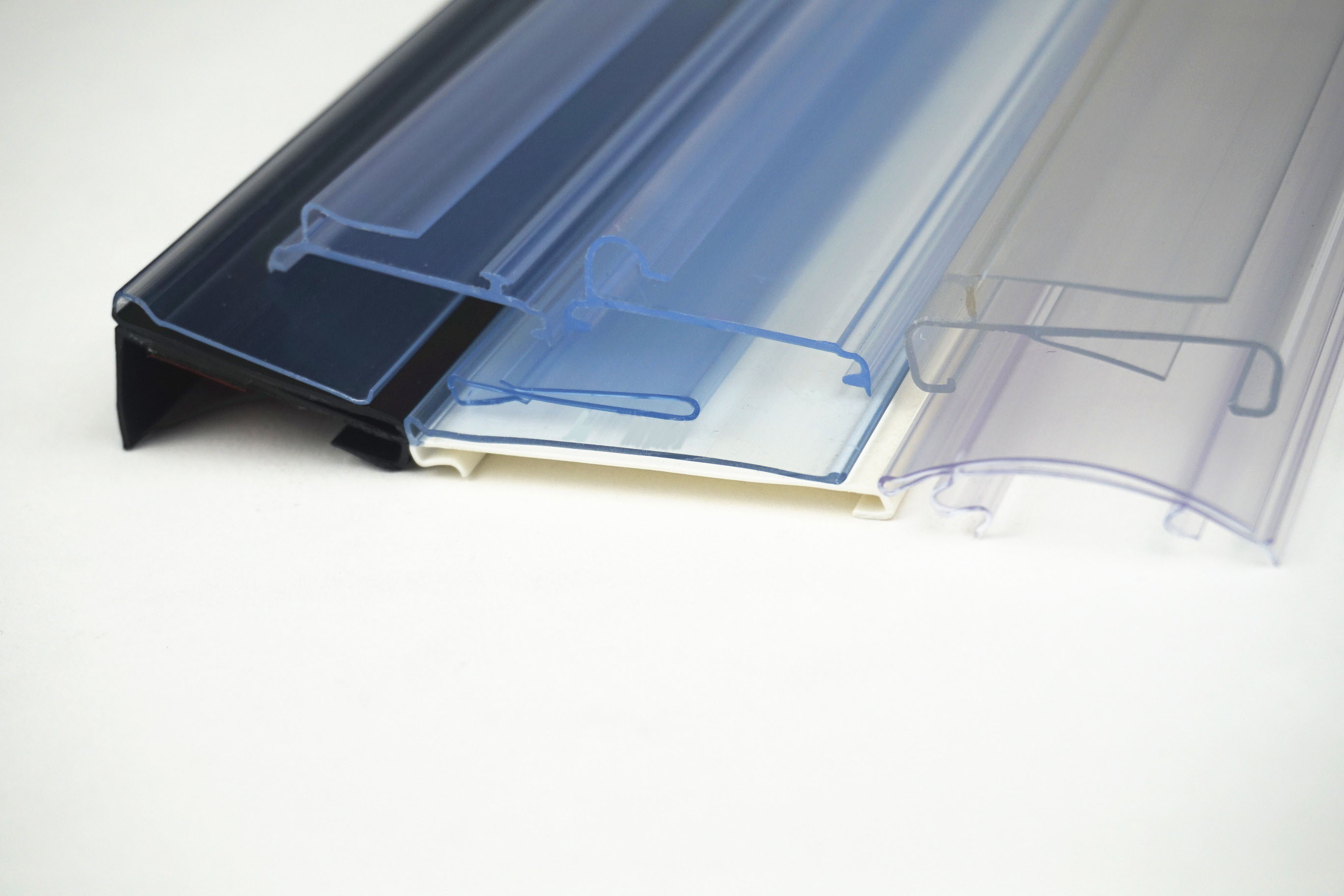Two color label clip supermarket shelf label strip display cabinet label strip price strip transparent label