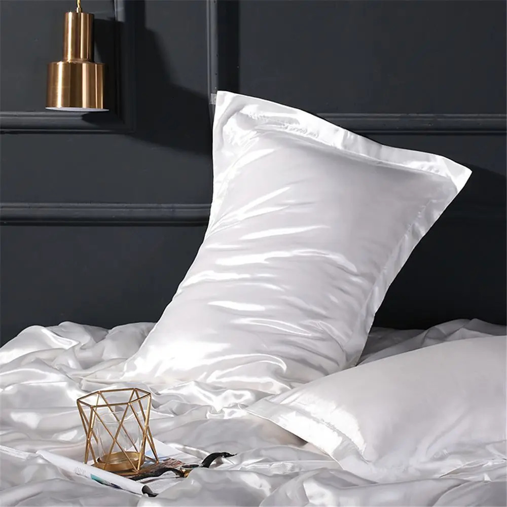 Mulberry Silk Pillowslip Pillow Case Soft Skin-friendly Anti-wrinkle Bedding Solid color minimalist Home Decor 240807