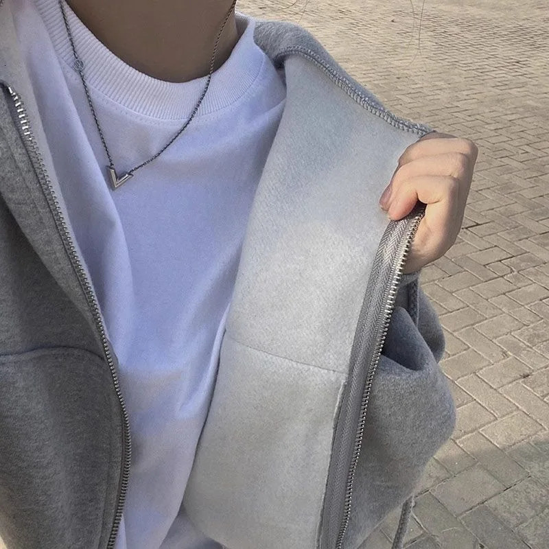 Retro Casual Basic Hoodies Women Solid Pockets Long Sleeve Hoodie Zip Up Autumn Fashion Sweatshirts Oversized Chic Streetwear 240824