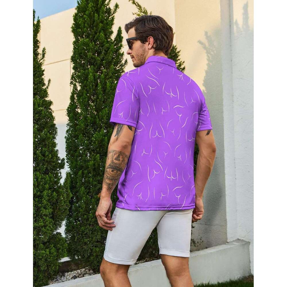 Fashion Mens Polo shirt Quick-Dry Moisture Wicking Short Print Funny Golf Shirts Collared Shirt Polos shirts tshirt Casual tops summer clothes