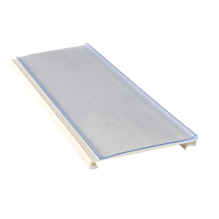Two color label clip supermarket shelf label strip display cabinet label strip price strip transparent label
