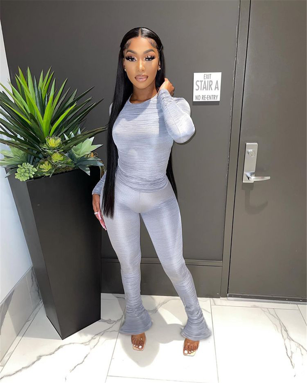 NEW Designer Tracksuits Women Outfits Two Piece Sets Fall Winter Long Sleeve Pullover Sweatshirt and Stacked Pants Sweatsuits Bulk Wholesale Clothing 