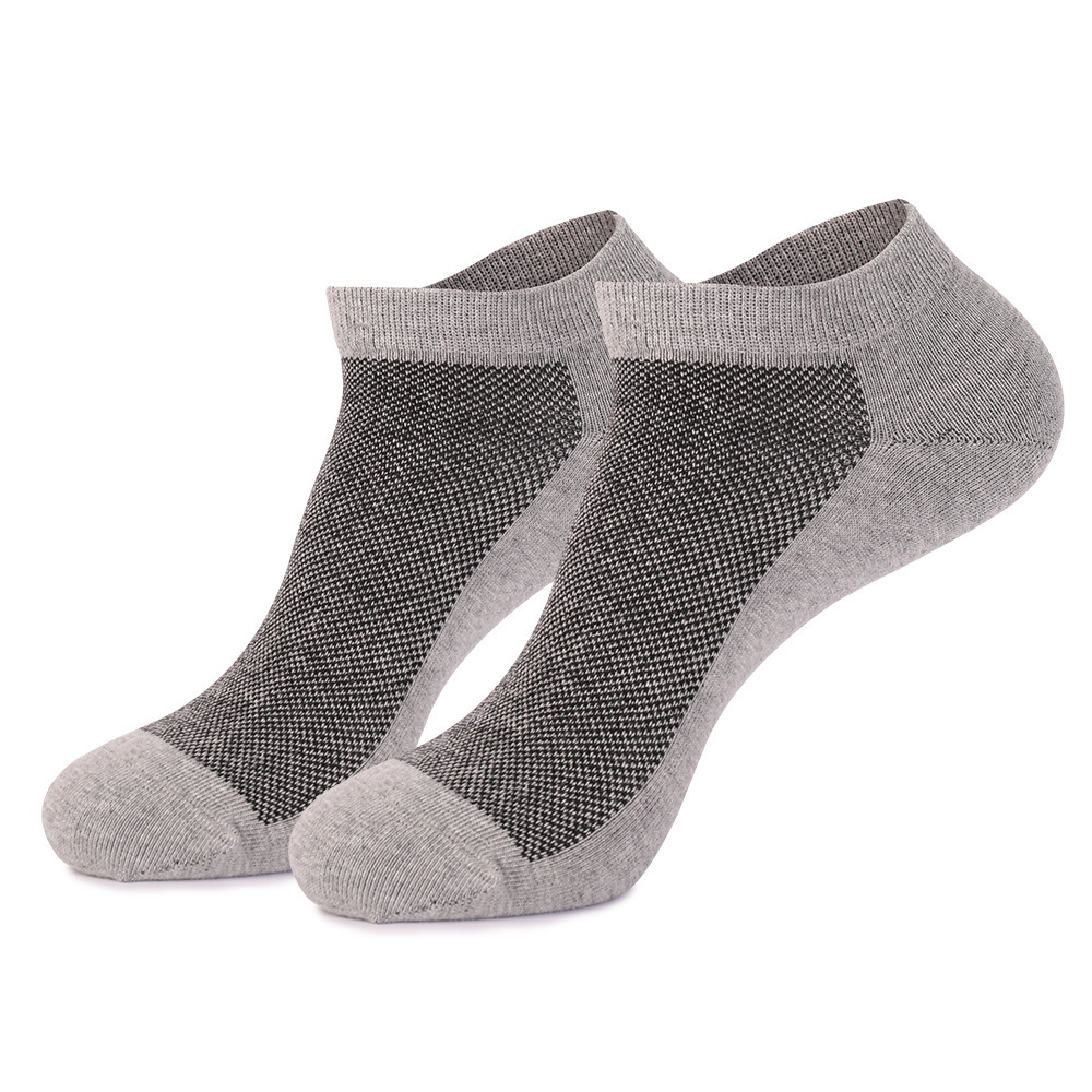 Spring summer short boat pure cotton sports men's plus size socks, sweat absorbing and breathable invisible socks dongdumaoyi