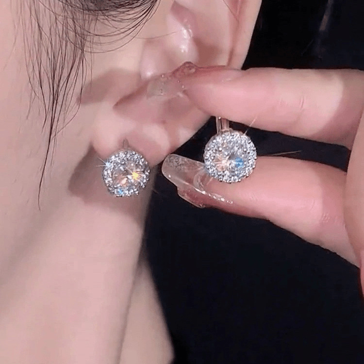 2024 Sparkg Amethyst & Moissanite Eternity Clip Earrings | Sterg Sier