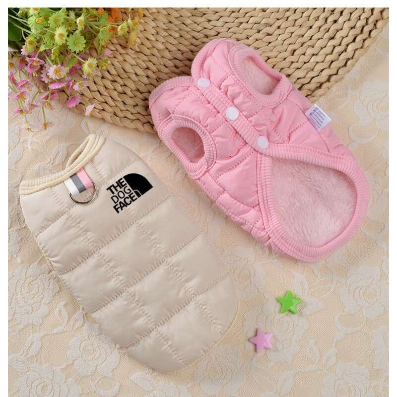 Designer Trendy Clothes Winter Warm Pet Coat Small Medium Dog Face Stereo For Chihuahua French Bulldog Costume f2
