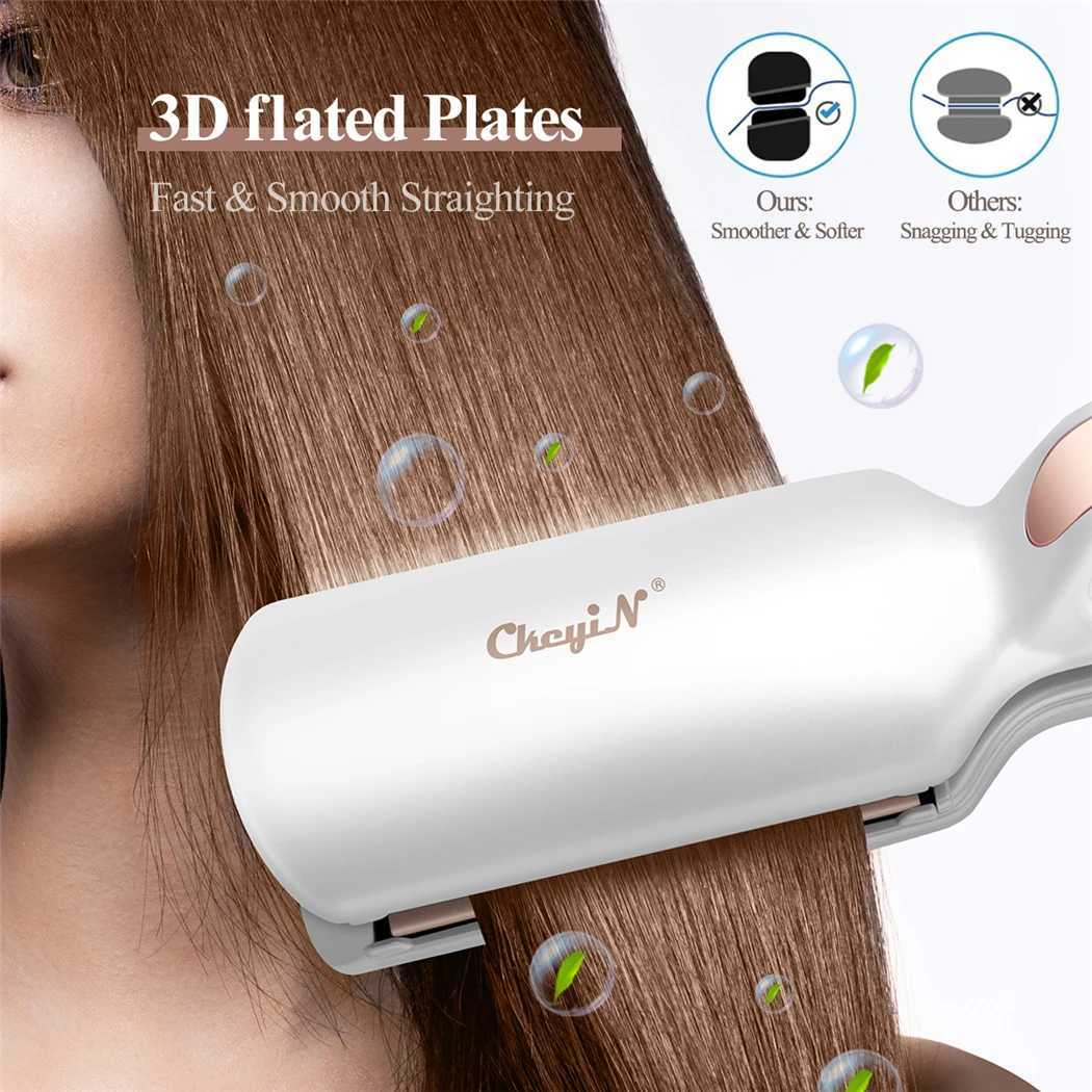 CkeyiN 58mm professional straightener ultra wide straightening plate flat iron electric straightener styling tool W240807