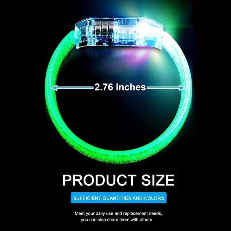 50Pcs LED Bracelets Personalized Customized Flashing Light Up Bracelet Glow Stick Wristband Birthday Neon Wedding Party Y240807