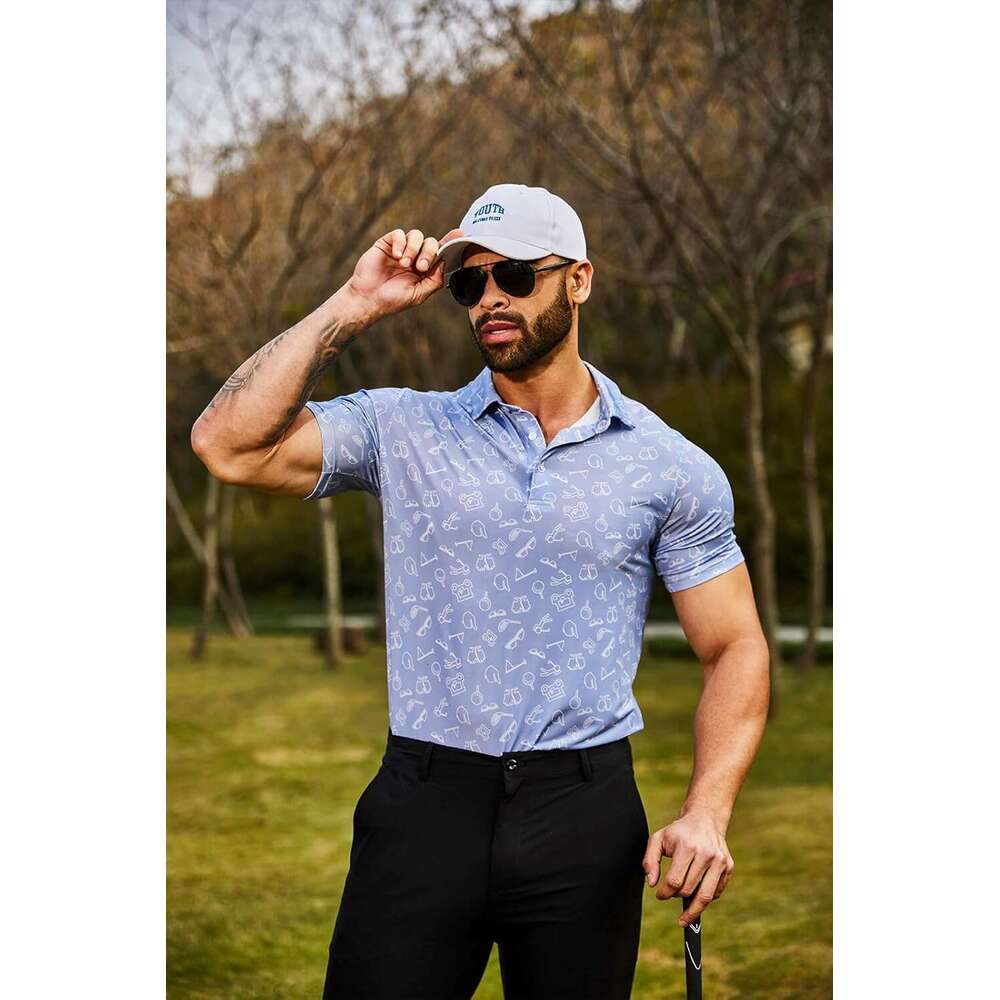 Fashion Mens Polo shirt Casual comfortable Fashion Print Dry Fit Golf Shirts Polos shirts tshirt Casual tops summer clothes Short sleeve Free shipping