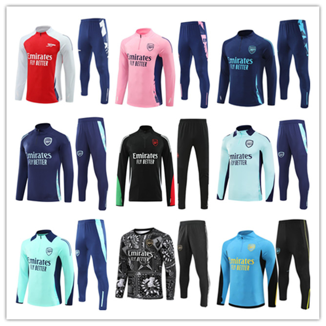 2024 2025 PEPE SAKA Pink tracksuit Football soccer jerseys 23 24 25 Gunners training suit ODEGAARD THOMAS TIERNEY SMITH ROWE Transport Men Kids sportswear kit