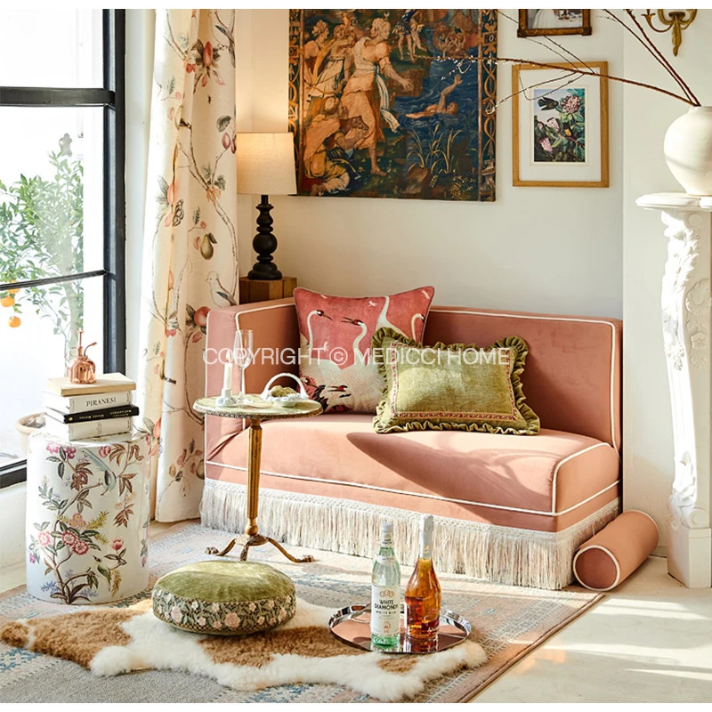 Medicci Home GG Style Inspired Dancing Crane Decorative Cushion Cover High Grade French Retro Pillow Case 45x45cm For Sofa Couch 240807