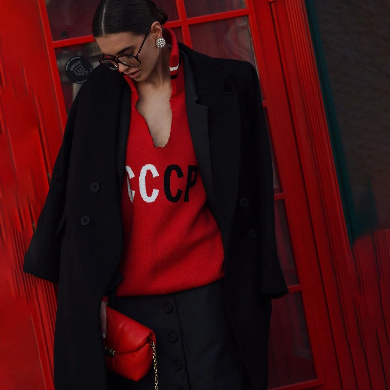 Spring Autumn V-neck Sweater Women Contrast Letter Street Tops Loose Casual Pullovers Long-sleeved Knitted Women Sweater 240808