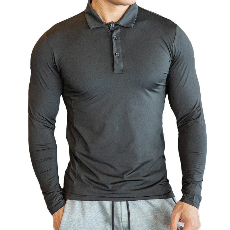 Mens compression sports Tshirt long sleeved gym running clothing tight fitting sportswear hiking Rashgar plus size 240827