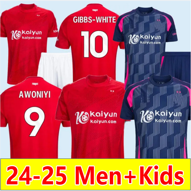 24 25 AWONIYI noTTInghAms Soccer Jerseys 2024 2024 home away 3rd DENNIS ForEsts Johnson ANDERSON ELANGA WILIAMS GIBBS WHITE Football Shirt FREULER Men Kids uniform